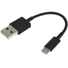 Lightning-kabel naar USB, 11cm, zwart