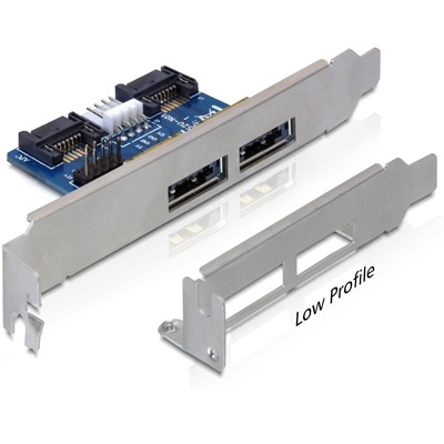 Delock Power Over eSATA-bracket, 2xeSATA