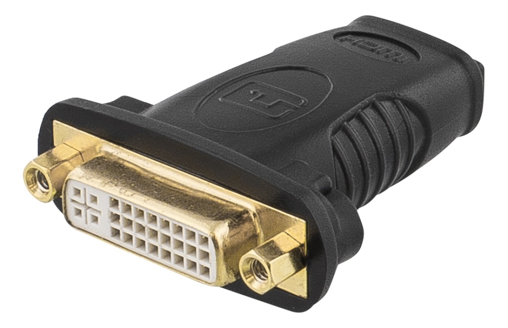 Goobay HDMI™/DVI-I adapter, verguld HDMI™-bus (type A) > DVI-I-bus Dual-Link (24+5 pinnen)