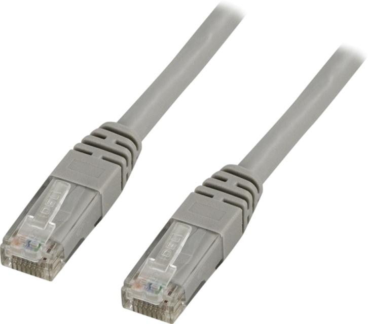 DELTACO U/UTP Cat6 patchkabel, LSZH, 0,3m, grå