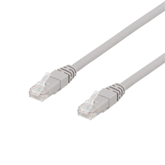 DELTACO U/UTP Cat6a patchkabel, LSZH, 5m, grå