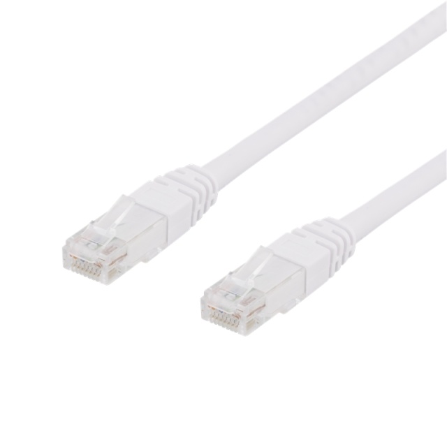 DELTACO UTP Cat6 patchkabel 0.5m, vit