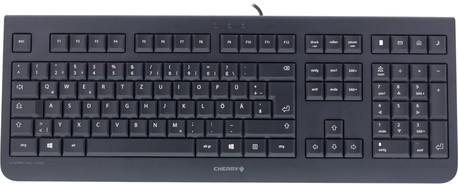 CHERRY KC1000, Nordisk layout, USB, 1,8m kabel, svart