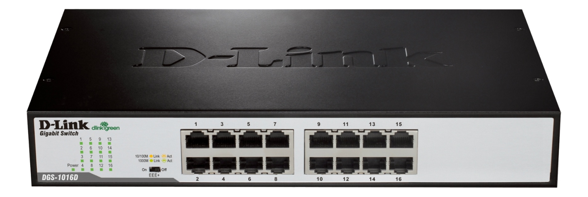 D-Link switch, 16x10/100/1000Mbps, RJ45