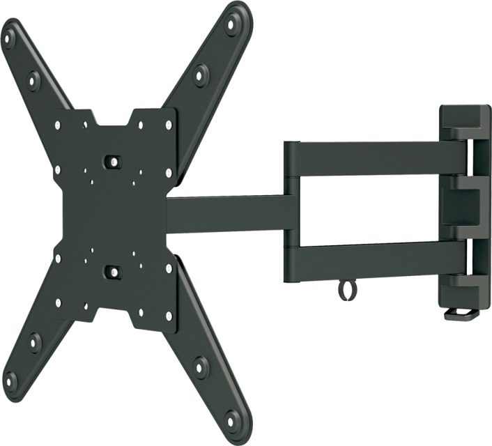 DELTACO muurbeugel voor LCD/Plasma, 26-47", max 35kg, 3 draden, zwart (ARM-425)