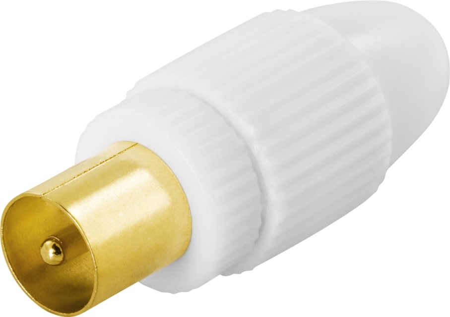 DELTACO antenna connector, 9.5mm male, screw mounting