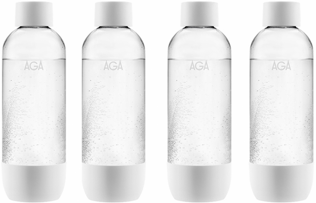 AGA 4-pack AQVIA PET fles, 1L (Wit)