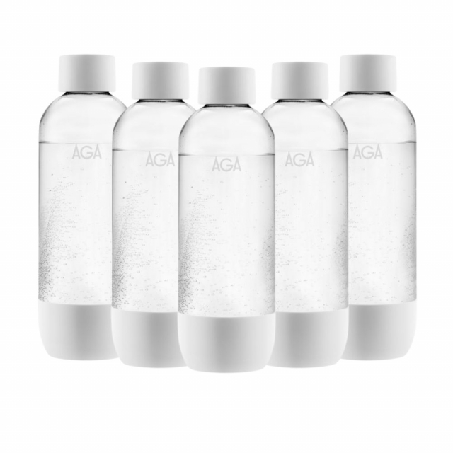 5-pack AGA AQVIA PET-flaska, 1L (Vit) BF 2025