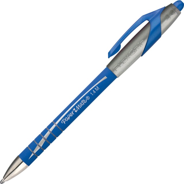 Papermate Flexgrip Elite, balpen, blauwschrijvend, L 1,4mm, 12-pack, blauw