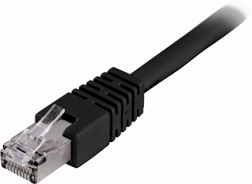 DELTACO F/UTP Cat6 patchkabel 7m, svart