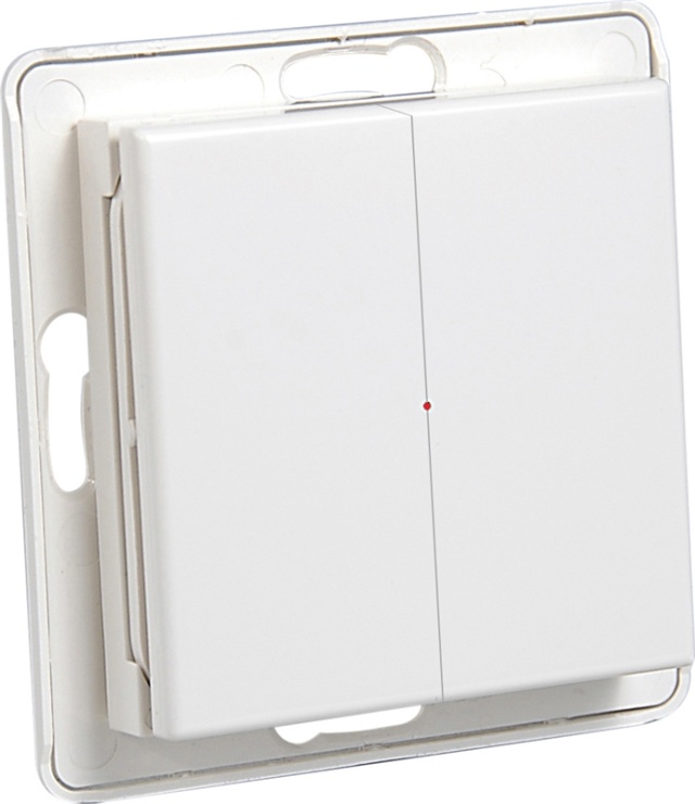 Nexa Pro WTE-2 draadloze wandzender, 2-weg, lev zonder frame, 433MHz (14712)