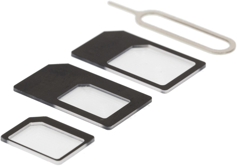 DELTACO SIM-kortsadapter för micro/mini/nano-sim, svart