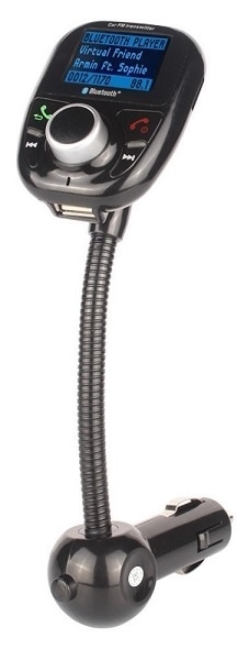 FM-zender met Bluetooth handsfree en autolader, zwart