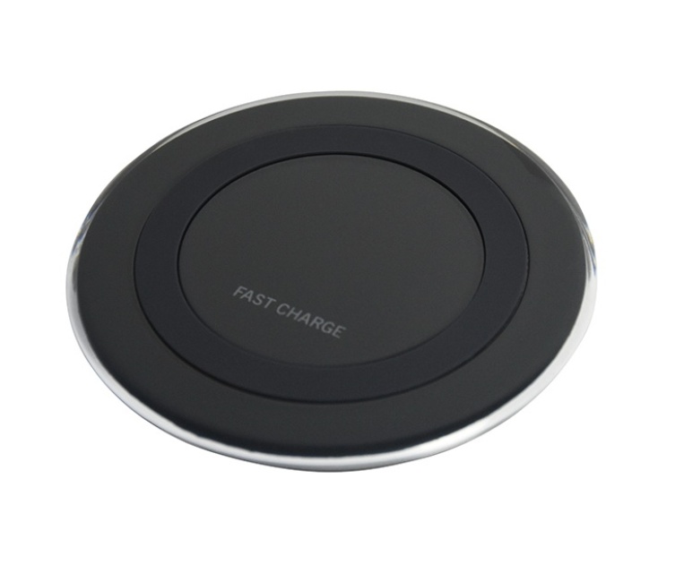 Draadloze Qi oplader rond oplaadpad, snel opladen, zwart (WA-07)