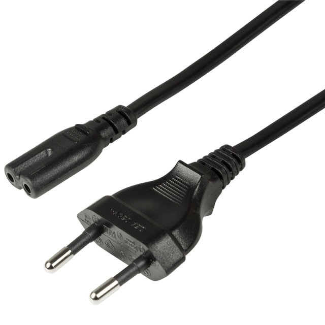 LogiLink Apparatkabel Euro - C7 Svart 3