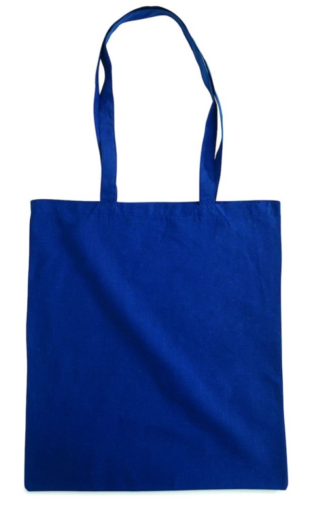 Stoffen tas met lange hengsels - marineblauw