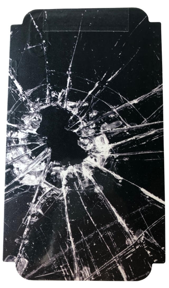 Skin voor Iphone XR Verbrijzeld glas - Zwart