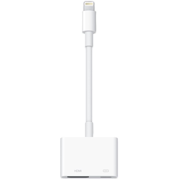 Apple, adapter, HDMI till lightning, vit