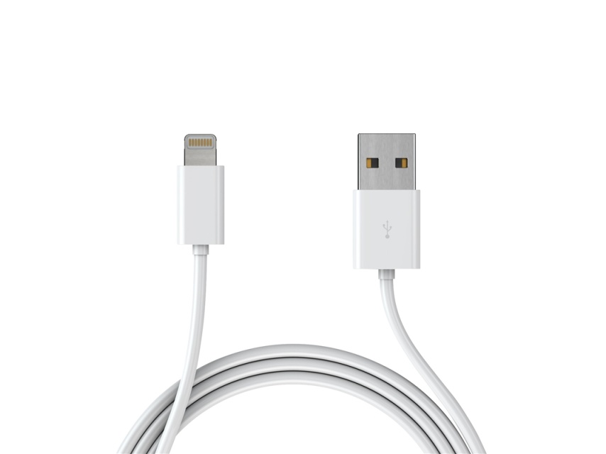 Extra kwaliteit USB-kabel voor iPhone en iPad, 1 meter (wit)