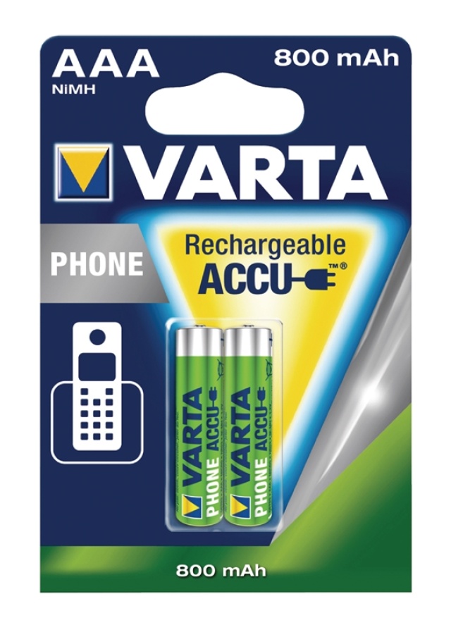 Varta Oplaadbare NiMH-Batterij AAA | 1.2 V DC | 750 mAh | Voorgeladen | 2-Blisterkaart