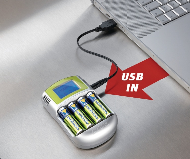 Varta NiMH-Batterijlader AA / AAA | 1.2 V DC | 4x AA/HR6 2600 mAh | Druppelladen | Euro / Type-C (CEE 7/16) | Batterijtype: AA