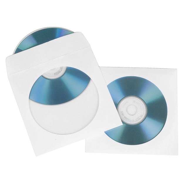 Hama CD/DVD-zakpapier wit 100 st