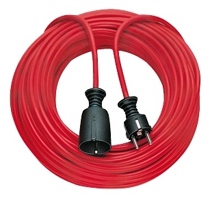 Plastic Extension Cable Red 20m H05VV-F 3G1,5