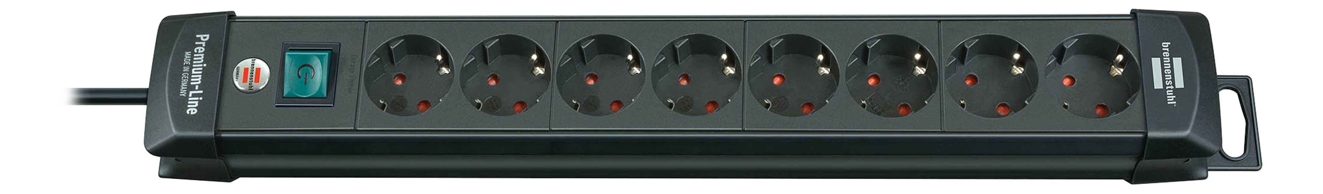 8-fack ,3m cable Svart