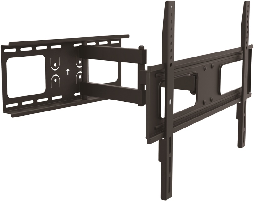 DELTACO muurbeugel voor TV/monitor, 37-70, max 50kg, 3 scharnieren, zwart