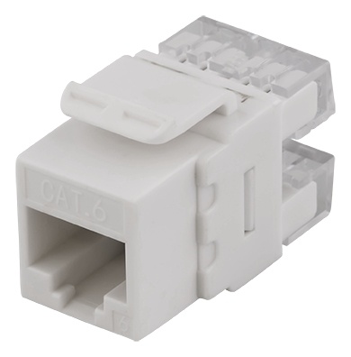 DELTACO UTP CAT6 Keystone connector, 180 degree, "Tool-free"