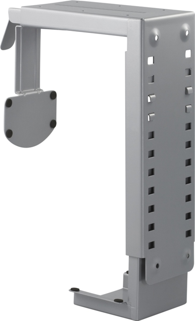 DELTACO computer holder for mounting under the table /on wall , silver