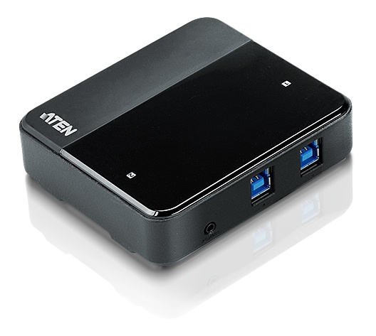 ATEN USB 3.0 Hub for 2 computers, 4xUSB A female, 2xUSB B female, blac