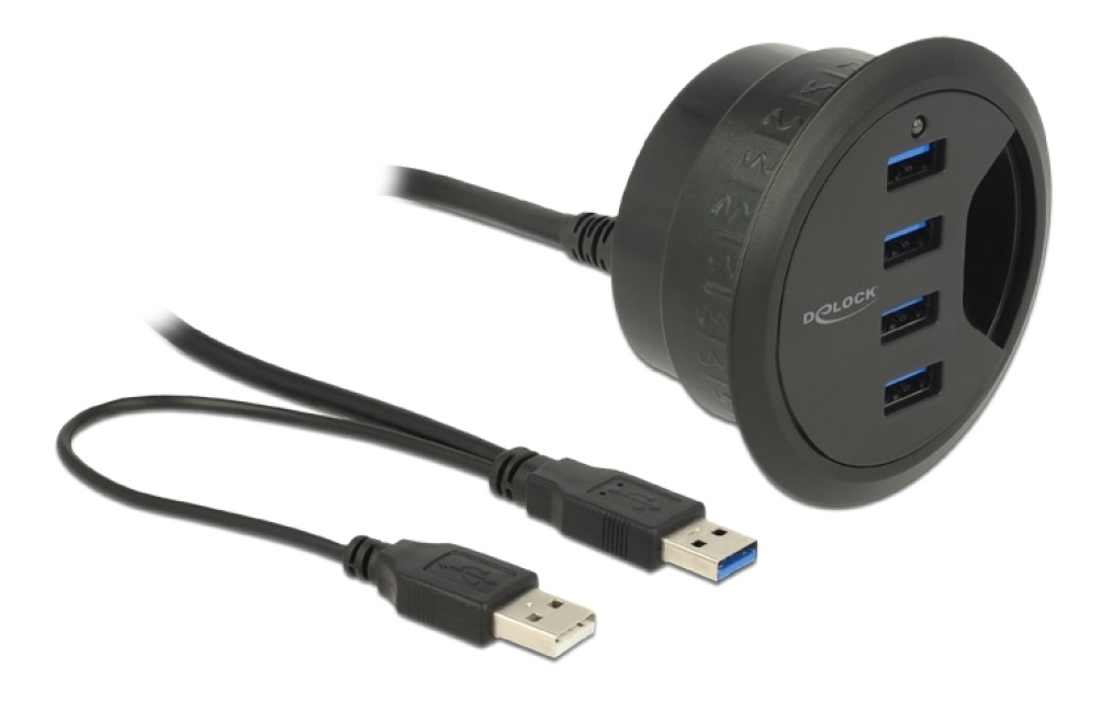  Delock In-Desk Hub 4 Port USB 3.0