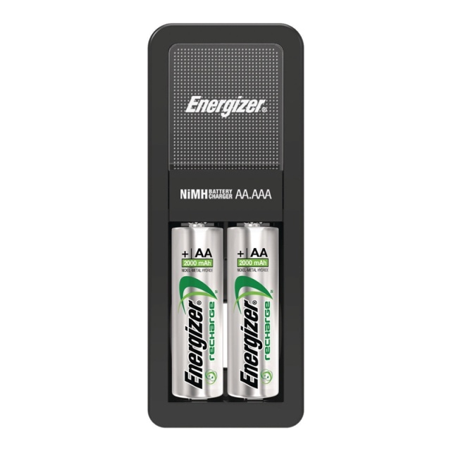 Energizer NiMH-Batterijlader AA / AAA | 1.2 V DC | 2x AA/LR6 | Euro | Batterijtype: AA | Zwart