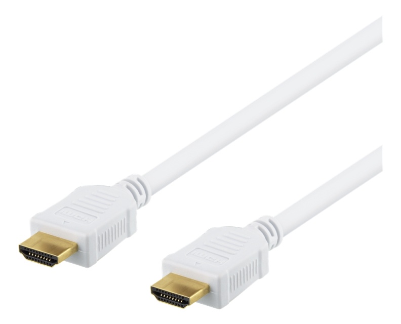 DELTACO High-Speed HDMI cable, 10m, Ethernet, 4K UHD, white