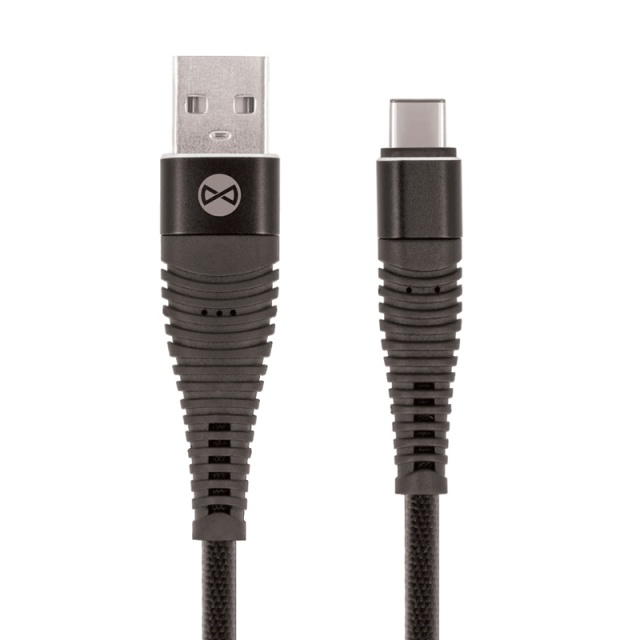 Forever Haai - USB type-C kabel, zwart