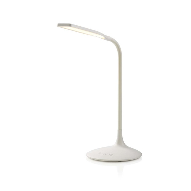 Nedis LED-Bureaulamp | Dimbaar | 250 lm | Oplaadbaar | Aanraakfunctie | Wit