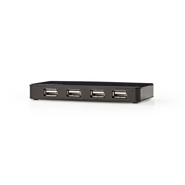 Nedis USB-Hub | USB-A Male | USB-A Female | 7-Poorts poort(en) | USB 2.0 | Netvoeding / USB Gevoed | 7x USB