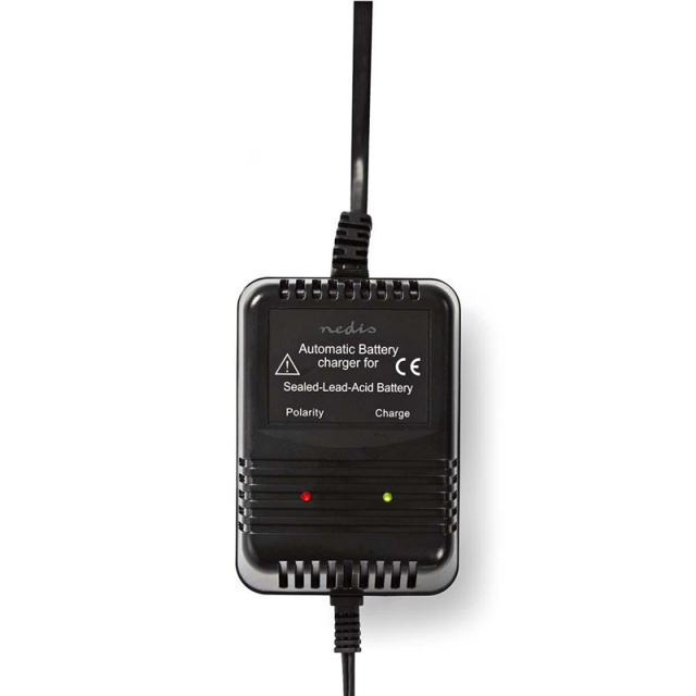 Nedis Loodzuuracculader | 2.3 / 6.9 / 13.8 V DC | 0.6 A | Druppelladen | Type C (CEE 7/16) | Accuklemmen | Batterijtype: AGM / Gel / Loodzwavel / SLA / VRLA | Zwart