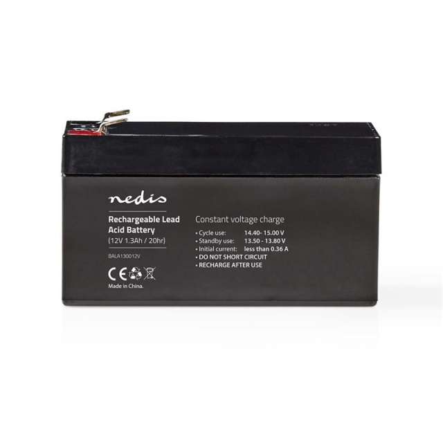 Nedis Oplaadbare Loodaccu | Lead-Acid | Oplaadbaar | 12 V | 1300 mAh