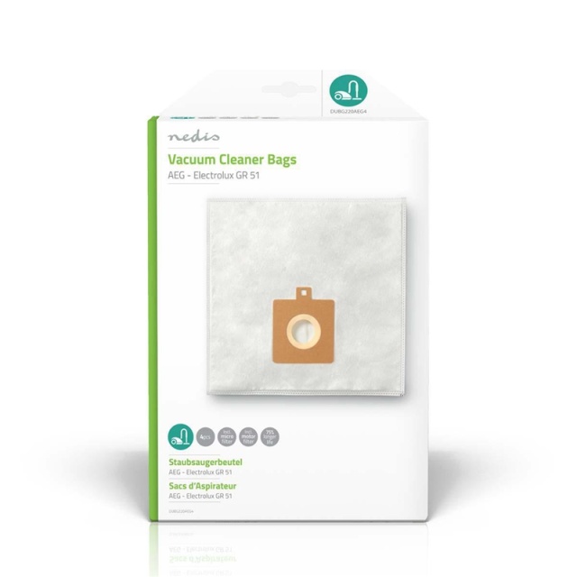 Nedis Stofzuigerzak | 4 Stuks | Synthetisch | Meest verkocht voor: AEG / Electrolux | Wit