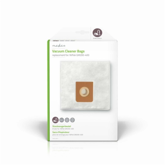 Nedis Stofzuigerzak | 4 Stuks | Synthetisch | Meest verkocht voor: Nilfisk | Wit
