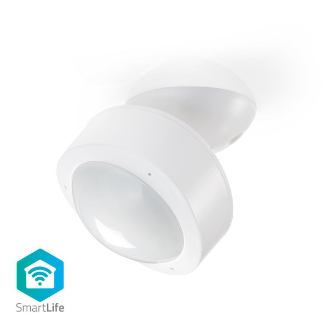 Nedis SmartLife Bewegingssensor | Wi-Fi | Batterij Gevoed / Netvoeding | Detectiehoek: 120 ° | Detectiebereik: 10.0 m | Wit