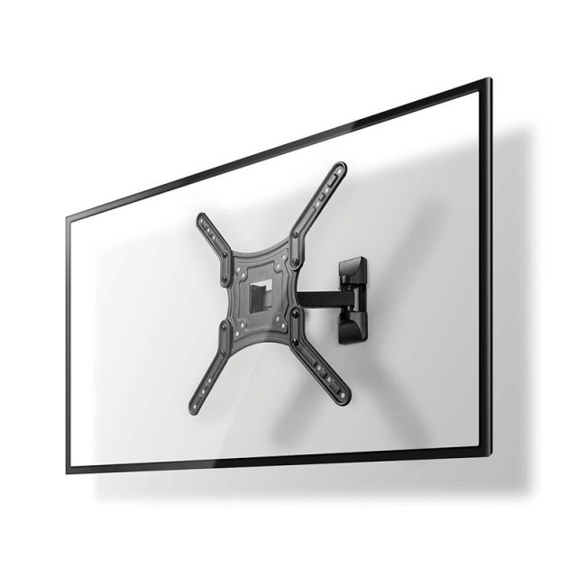 Nedis Draai- en Kantelbare TV-Muurbeugel | 23 - 55 " | Maximaal schermgewicht: 30 kg | Kantelbaar | Draaibaar | Minimale muurafstand: 67 mm | Maximale muurafstand: 197 mm | 2 Draaipunt(en) | ABS / Staal | Zwart