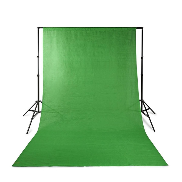 Nedis Set Achtergronddoeken voor Fotostudio | 1,90 x 2,95 m | Inclusief reistas | Statieven inbegrepen | Zwart | 1 Stuks