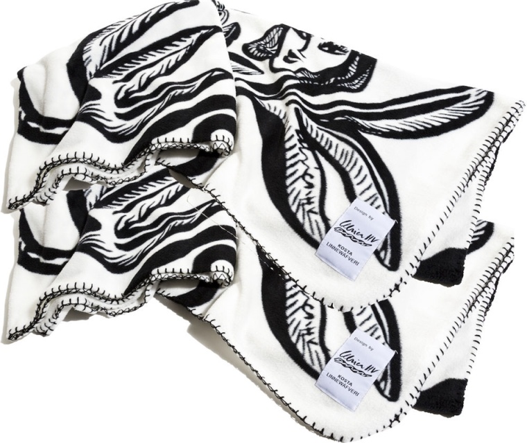 Kosta Linnewäfveri Paradise Fleecepläd 2-P Vit