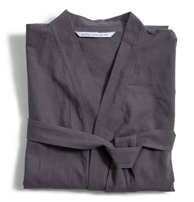 Kosta Linnewäfveri Spa Robe, Mörkgrå, S/M