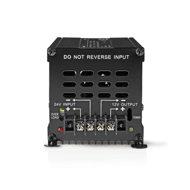 Nedis Power Converter | Auto Aangedreven | 24 V DC | 12 V DC | 240 W | Schroefklem | Voorzien van zekering | Zwart