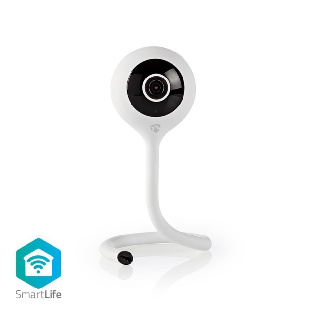 Nedis SmartLife Camera voor Binnen | Full HD 1080p | Cloud Opslag (optioneel) / microSD (niet inbegrepen) | Met bewegingssensor | Nachtzicht | Wit