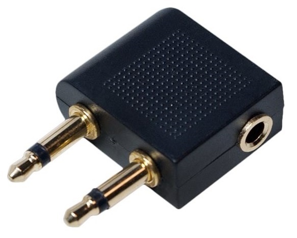 Koptelefoonadapter 3,5 mm voor vliegtuigen